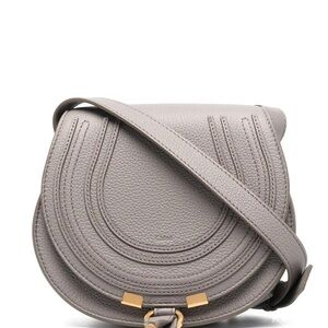 Chloe Gray Leather Crossbody Bag